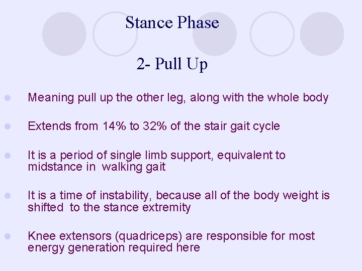 Stance Phase 2 - Pull Up l Meaning pull up the other leg, along