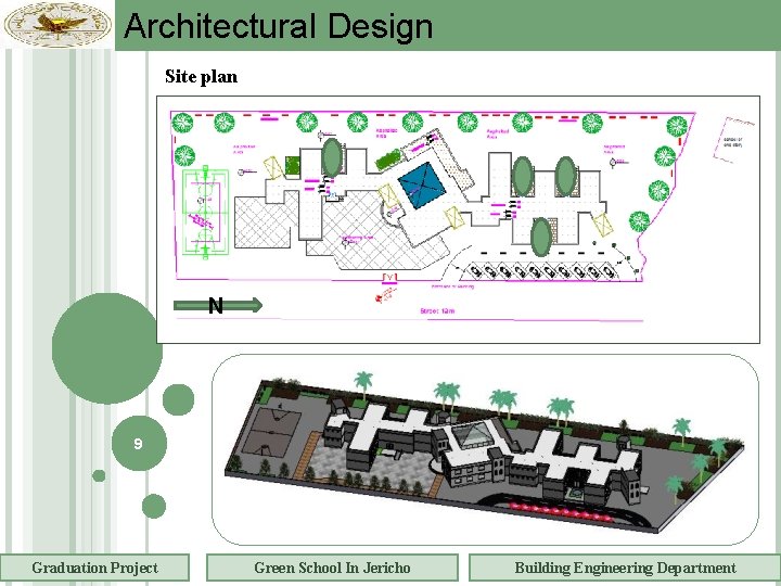 Architectural Design Site plan N 9 Graduation Project Green School In Jericho Building Engineering