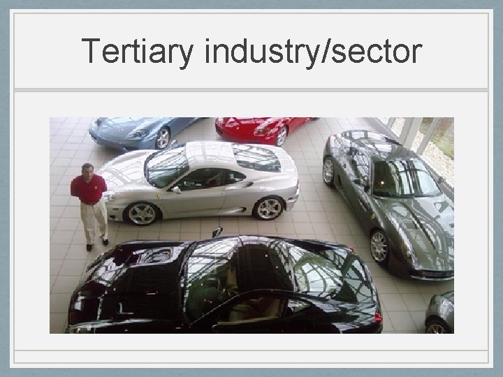 Tertiary industry/sector 