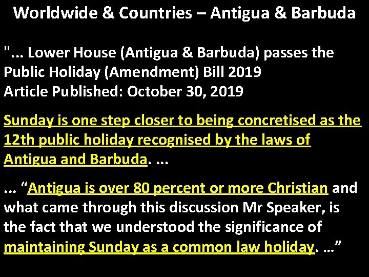 Worldwide & Countries – Antigua & Barbuda ". . . Lower House (Antigua &