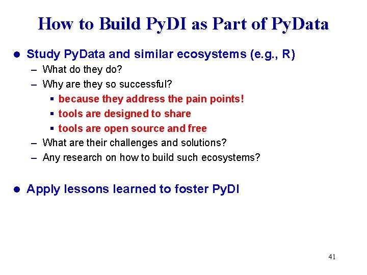 How to Build Py. DI as Part of Py. Data l Study Py. Data