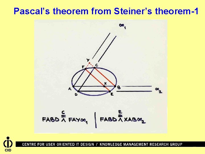 Pascal’s theorem from Steiner’s theorem-1 