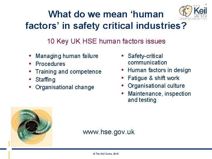 What do we mean ‘human factors’ in safety critical industries? 10 Key UK HSE