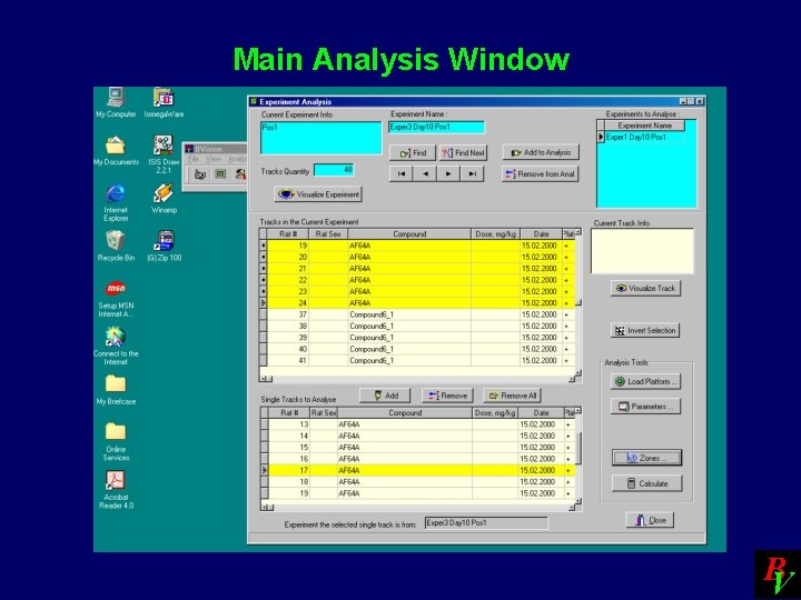 Main Analysis Window BV 