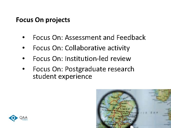 Focus On projects • • Focus On: Assessment and Feedback Focus On: Collaborative activity