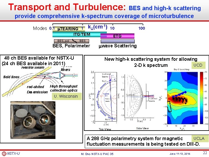 Transport and Turbulence: BES and high-k scattering provide comprehensive k-spectrum coverage of microturbulence -1