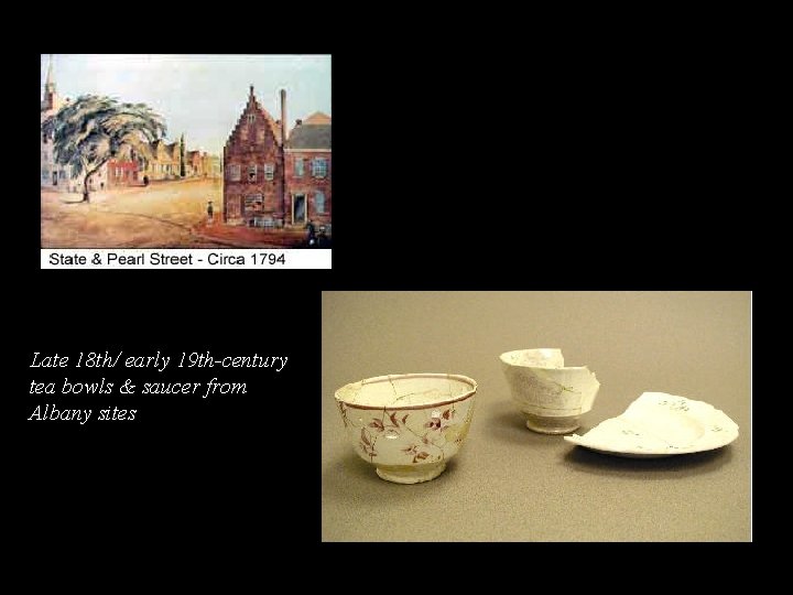 Late 18 th/ early 19 th-century tea bowls & saucer from Albany sites 