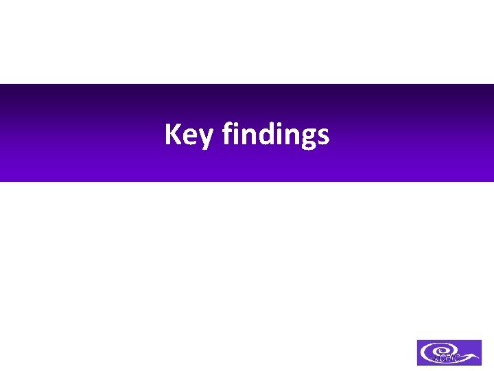 Key findings 