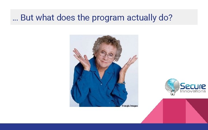 … But what does the program actually do? Google Images 