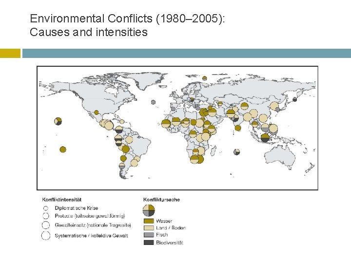 Environmental Conflicts (1980– 2005): Causes and intensities 