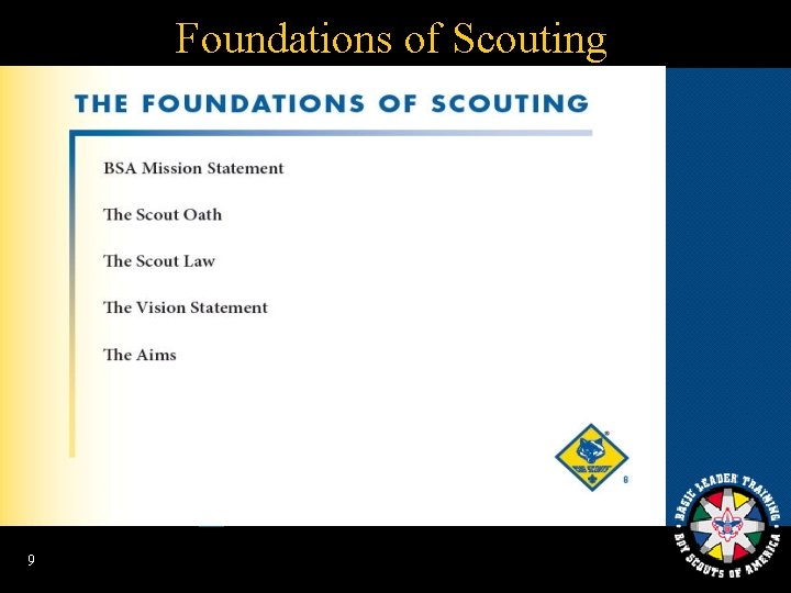 Foundations of Scouting 9 