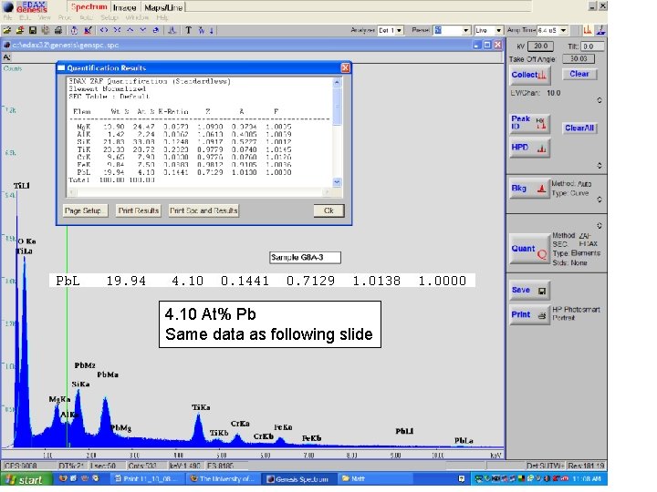 4. 10 At% Pb Same data as following slide 