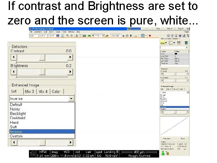 If contrast and Brightness are set to zero and the screen is pure, white.