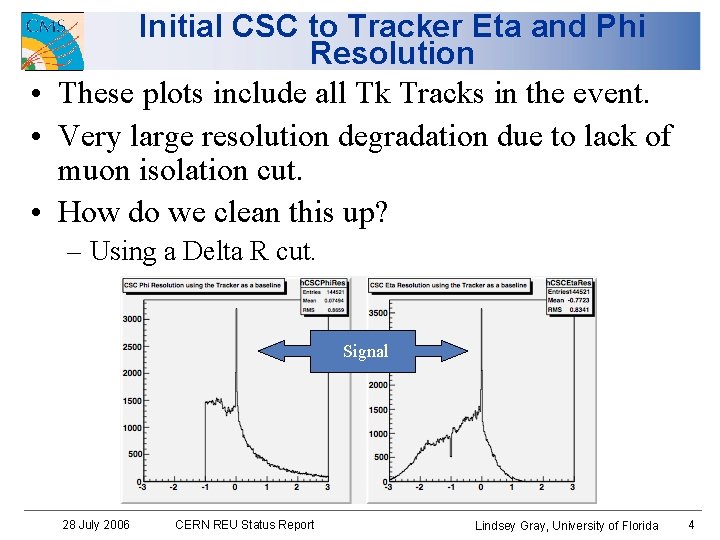 Initial CSC to Tracker Eta and Phi Resolution • These plots include all Tk