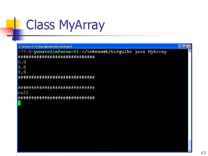 Class My. Array 63 