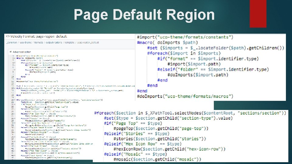 Page Default Region 