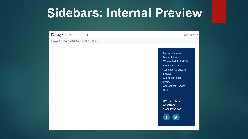 Sidebars: Internal Preview 