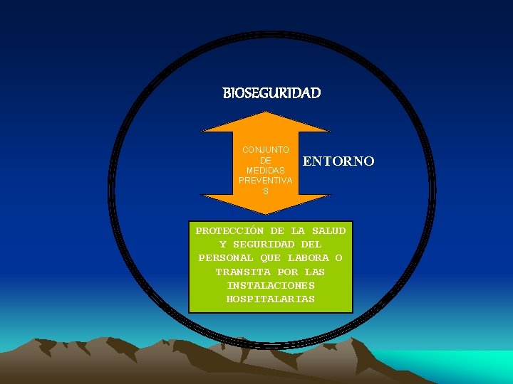 BIOSEGURIDAD CONJUNTO DE MEDIDAS PREVENTIVA S ENTORNO PROTECCIÓN DE LA SALUD Y SEGURIDAD DEL