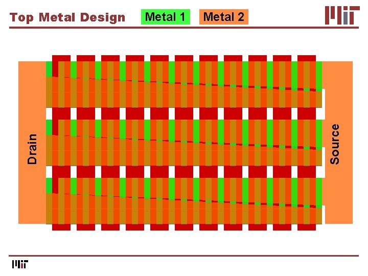 Metal 1 Metal 2 Source Drain Top Metal Design 
