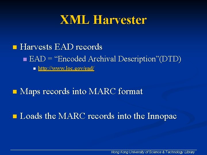 on XMLBased Library Applications 3 XML and