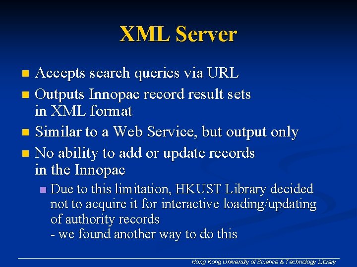 on XMLBased Library Applications 3 XML and