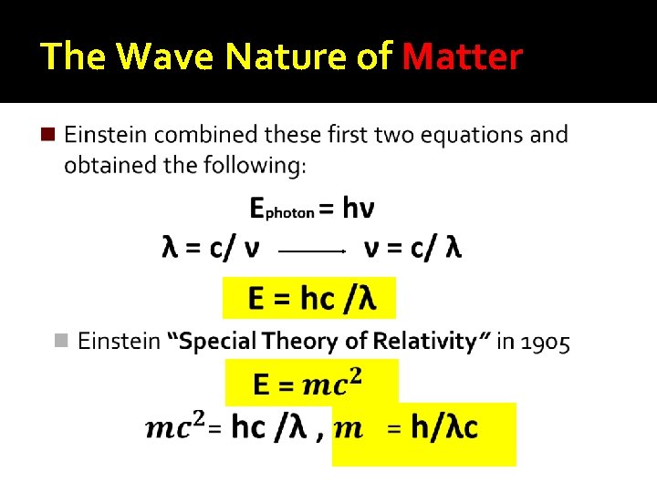 The Wave Nature of Matter 