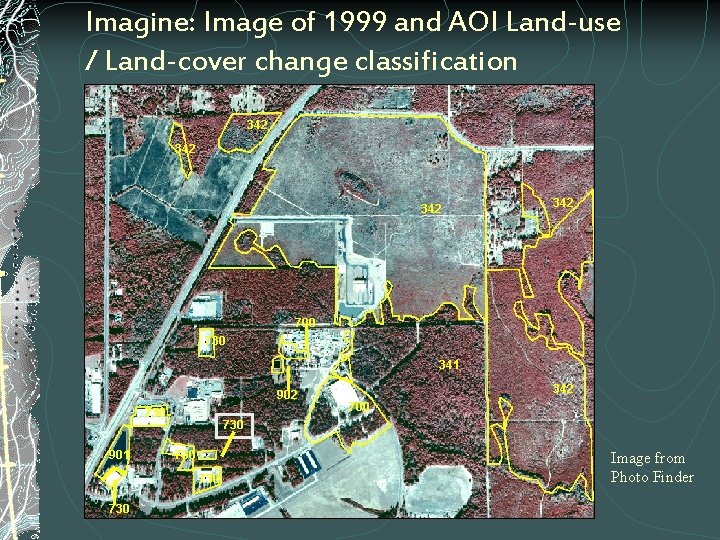 Imagine: Image of 1999 and AOI Land-use / Land-cover change classification 342 342 700