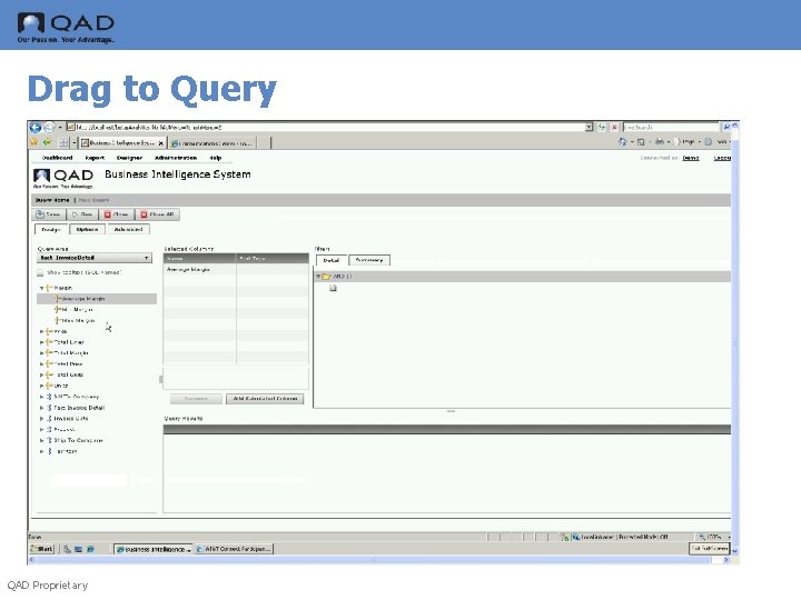 Drag to Query QAD Proprietary 