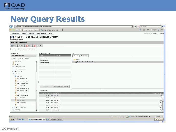 New Query Results QAD Proprietary 