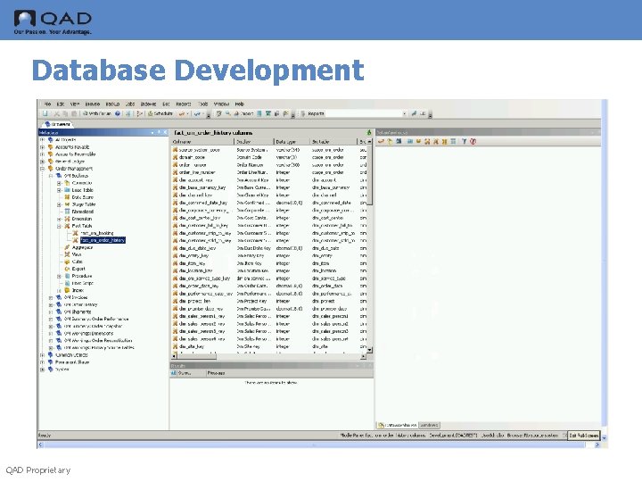 Database Development QAD Proprietary 
