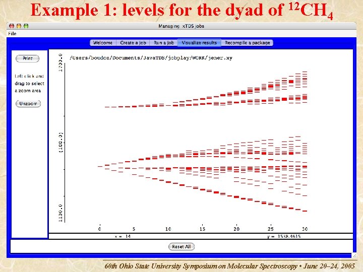 Example 1: levels for the dyad of 12 CH 4 60 th Ohio State