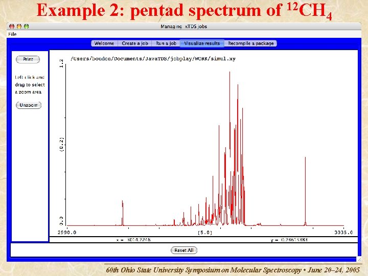 Example 2: pentad spectrum of 12 CH 4 60 th Ohio State University Symposium