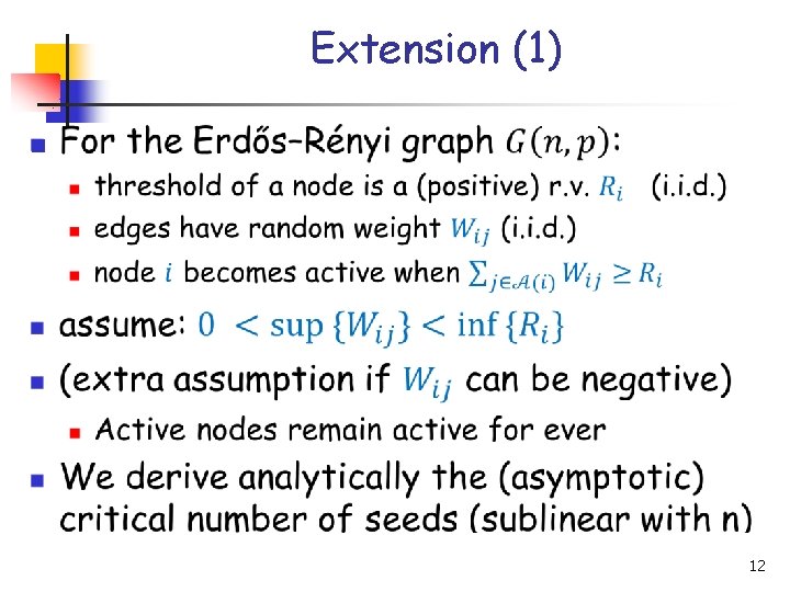 Extension (1) n 12 
