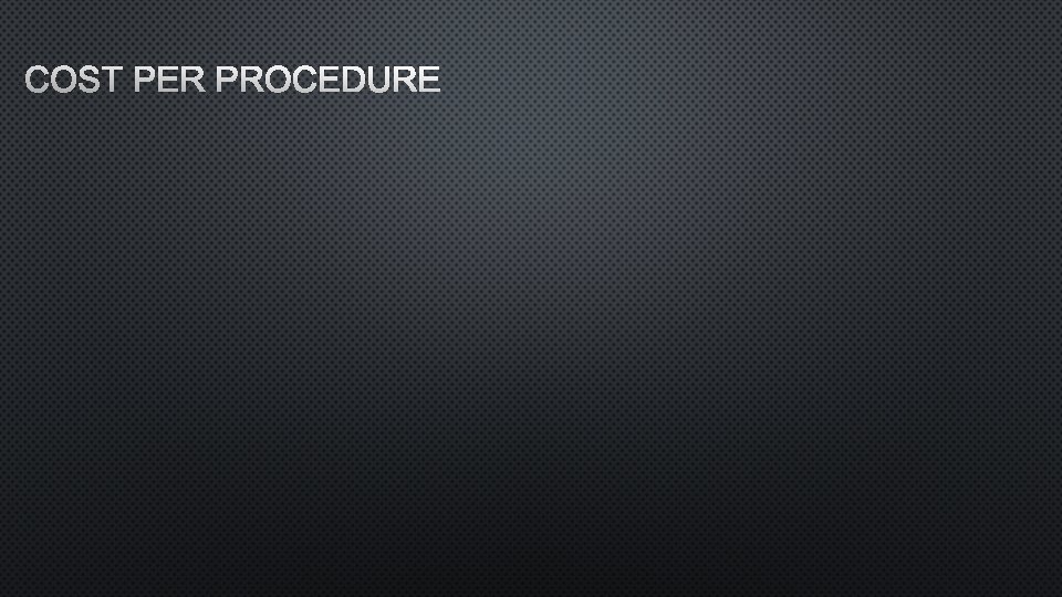 COST PER PROCEDURE 