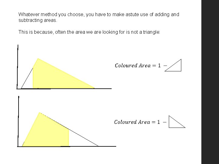 Whatever method you choose, you have to make astute use of adding and subtracting