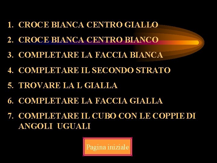 1. CROCE BIANCA CENTRO GIALLO 2. CROCE BIANCA CENTRO BIANCO 3. COMPLETARE LA FACCIA