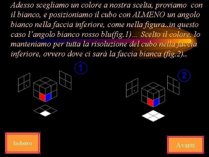 Adesso scegliamo un colore a nostra scelta, proviamo con il bianco, e posizioniamo il