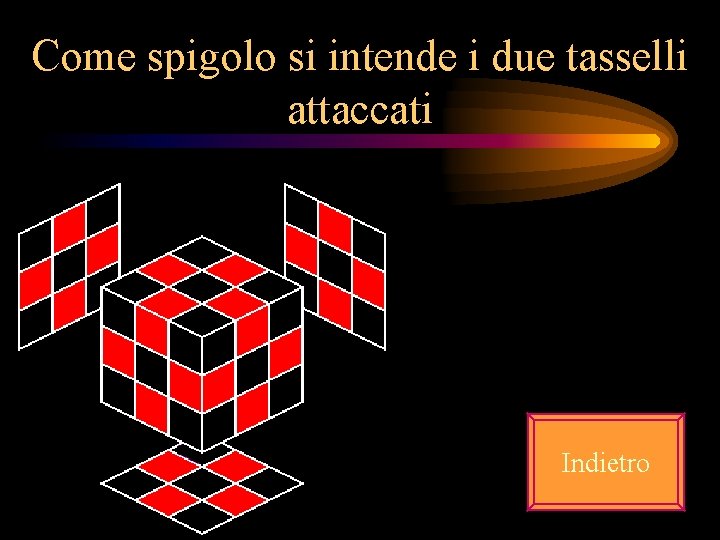 Come spigolo si intende i due tasselli attaccati Indietro 