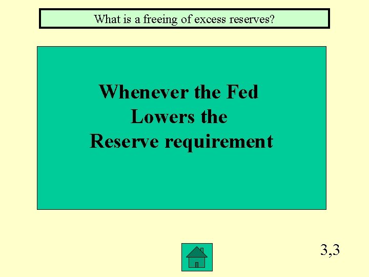 What is a freeing of excess reserves? Whenever the Fed Lowers the Reserve requirement