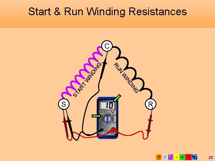 Start & Run Winding Resistances W IN N DI RU NG C ST AR
