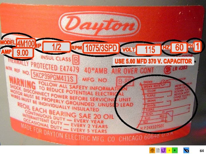 Motor Nameplate explained 64 