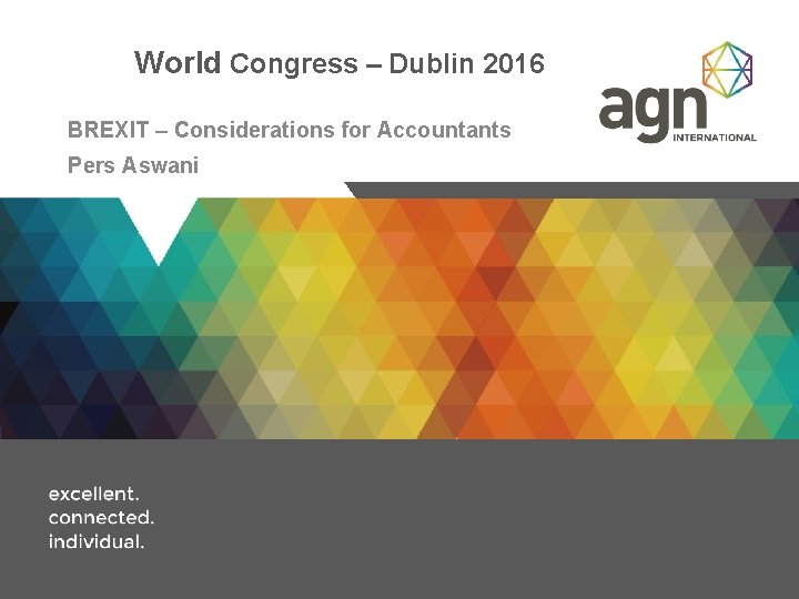 World Congress – Dublin 2016 BREXIT – Considerations for Accountants Pers Aswani 10/5/2016 2