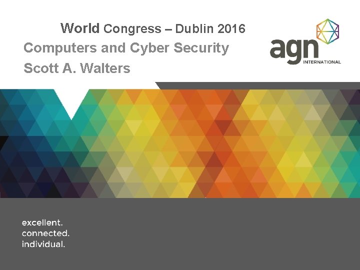 World Congress – Dublin 2016 Computers and Cyber Security Scott A. Walters 10/5/2016 25