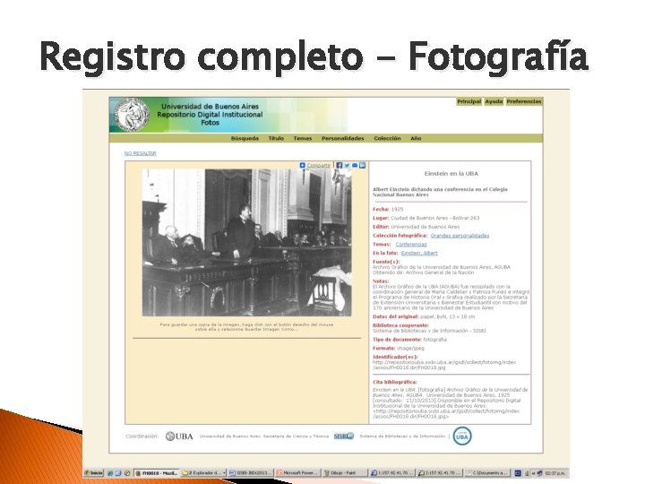 Registro completo - Fotografía 