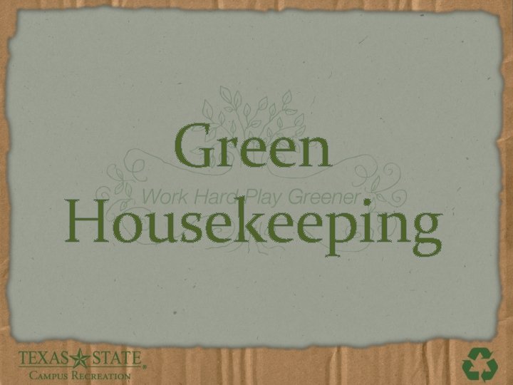 Green Housekeeping 