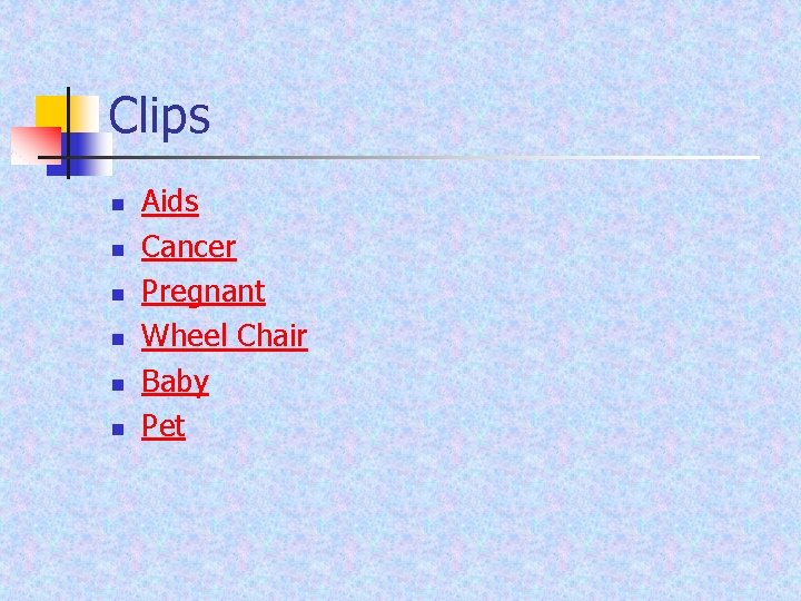 Clips n n n Aids Cancer Pregnant Wheel Chair Baby Pet 