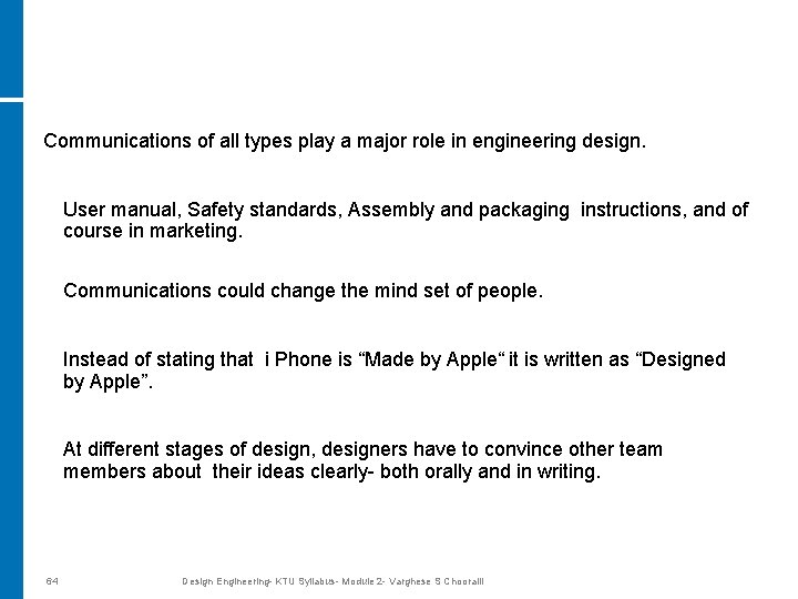 Communications of all types play a major role in engineering design. User manual, Safety