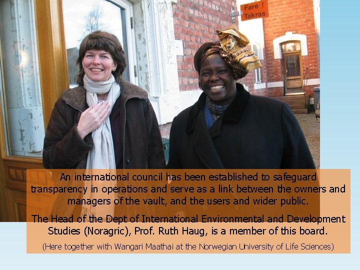 An international council has been established to safeguard transparency in operations and serve as