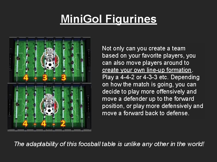 Mini. Gol Figurines Not only can you create a team based on your favorite