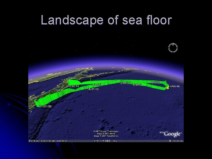 Landscape of sea floor 